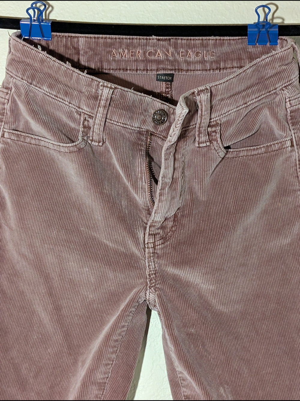 American Eagle Corduroy Skinny Pants Sz 0 Mauve